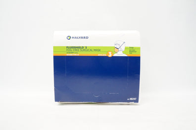 Halyard 48247 Fluidshield 3 Fog-Free Surgical Mask ASTM Level 3 - Box of 15